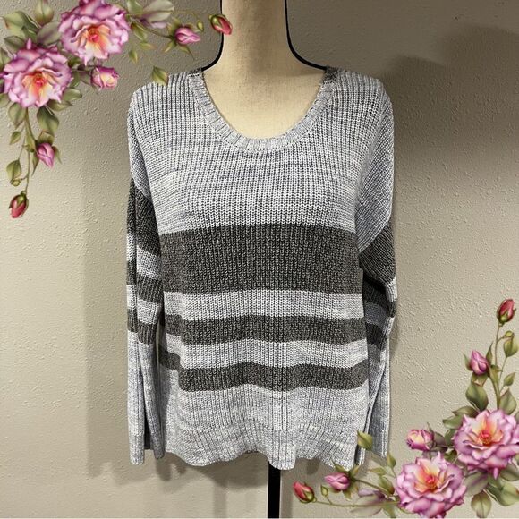 Victoria’s Secret chunky knit striped oversized sweater - Picture 1 of 13